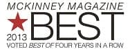 McKinney Magazine Best of 2013, voted best four years in a row